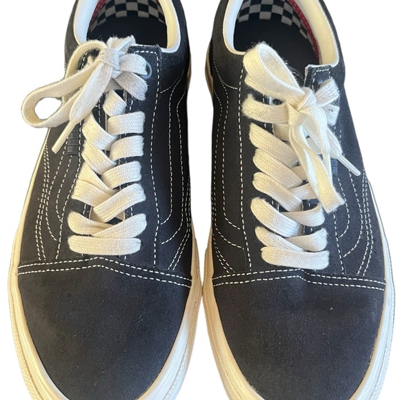 VANS - Mens Navy Old Skool Suede Vans Sneakers- Size 8.5 - Picture 3 of 4